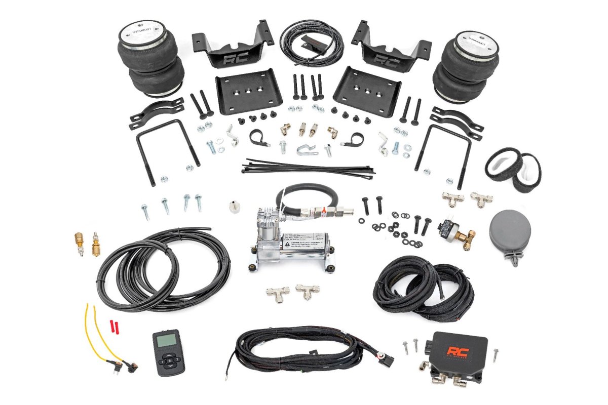 GMC Sierra 1500 Air Spring Kit - Rear - Rough Country - w/compressor | Wireless Controller - '07-'18
